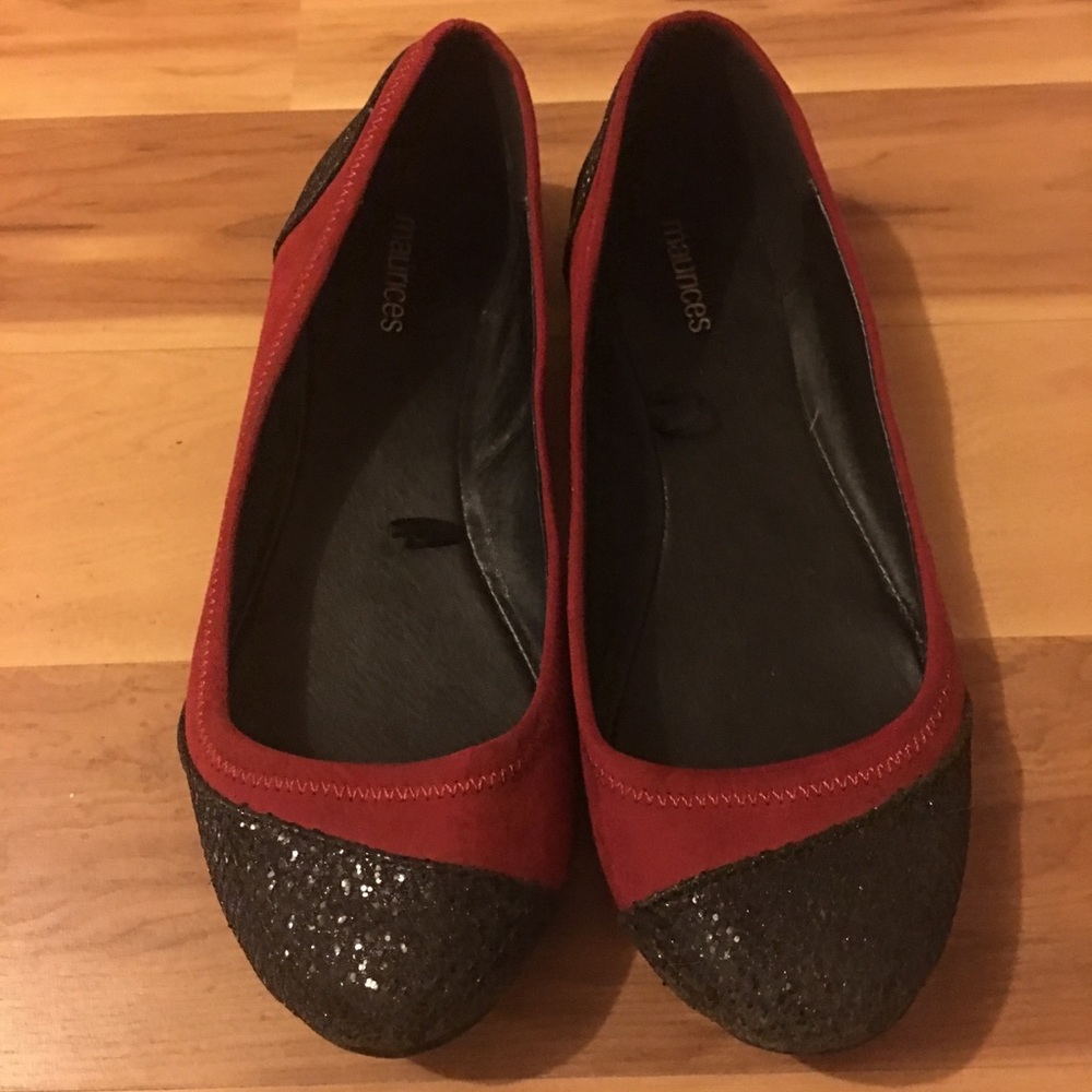 Very cute red and black flats